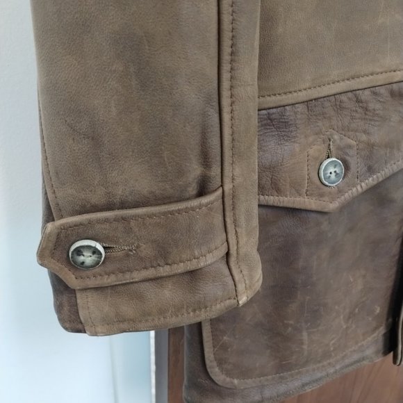 East West Rugged - Leather Rancher Coat - Size: L Men - Picture 5 of 10